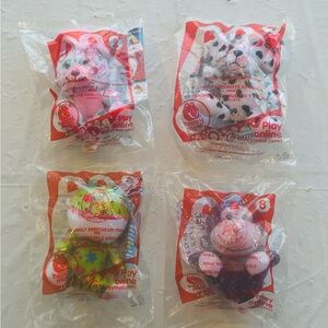 Build A Bear 2012 McDonalds Happy Meal Toys (Lot of 4) - New/Sealed